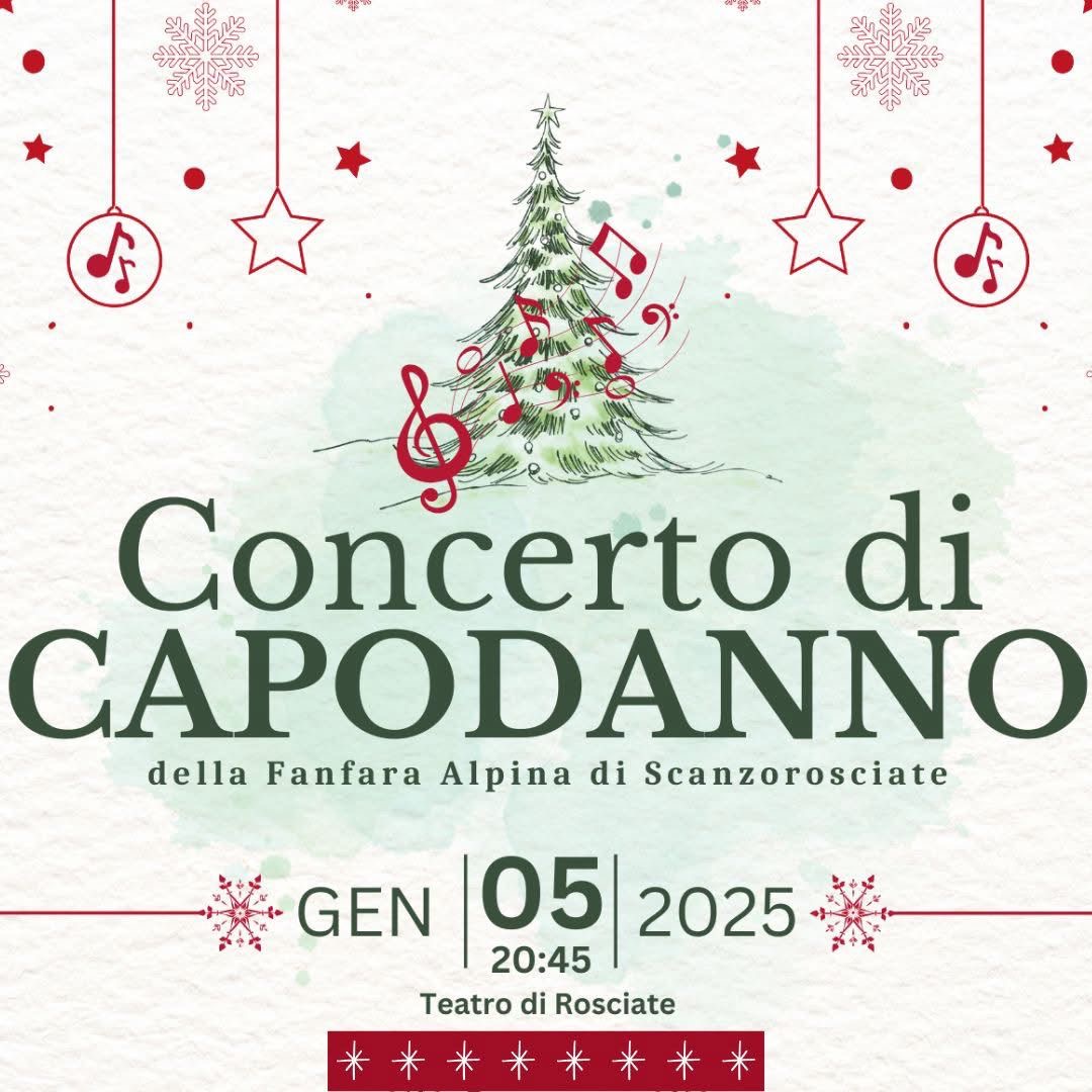 Domenica 5 gennaio concerto di Capodanno